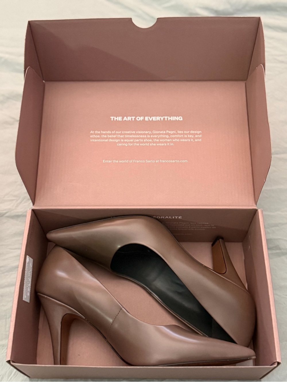 Sarto by Franco Sarto Sage Pointed Toe Pump Brown Leather 8.5